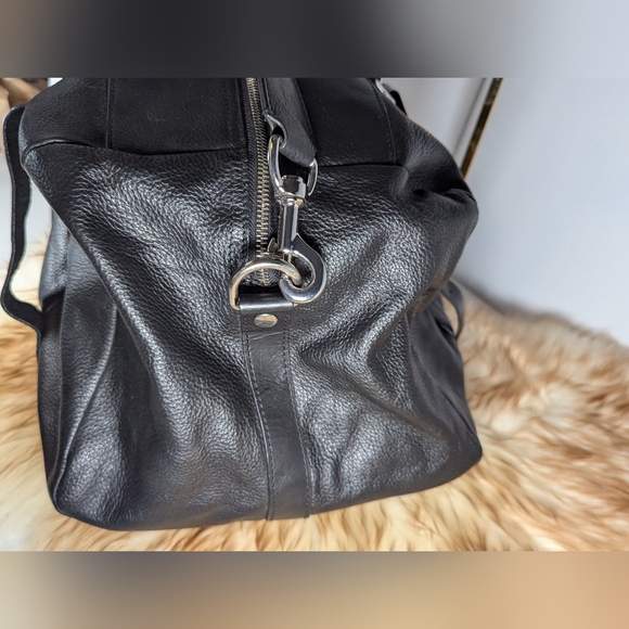 D&G Dolce& Gabbana Leather Duffle Luggage Black travel bag - Picture 7 of 15